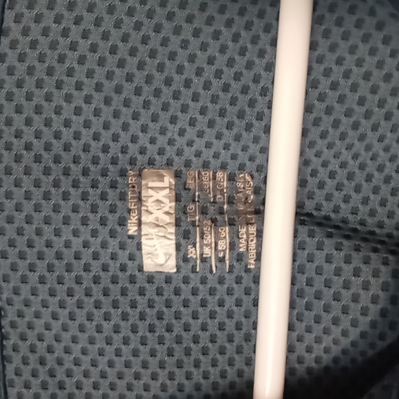 Nike Fit Dry Blue w Silver Swoosh Half Zip Pullover w Pocket XXL - Picture 4 of 7